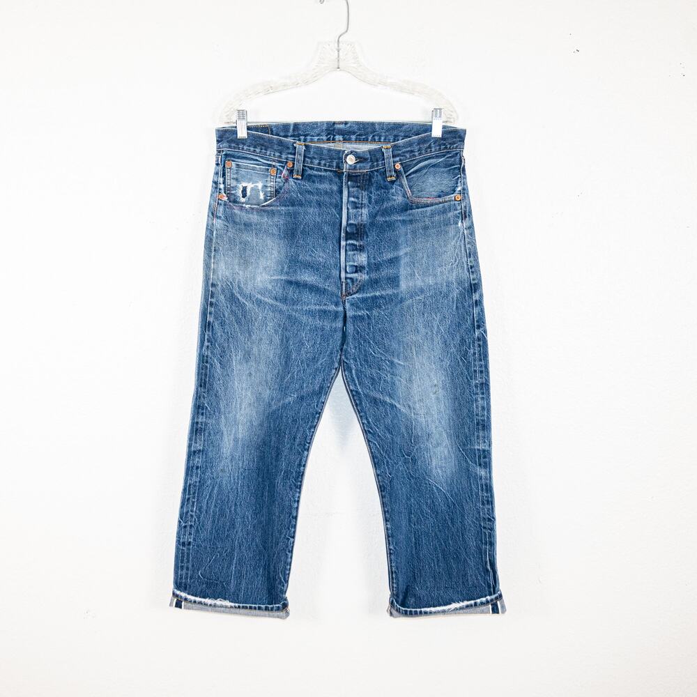 Vintage 90s Levi's 501XX 555 Valencia Selvedge Jeans Cone Mills fit 34x25